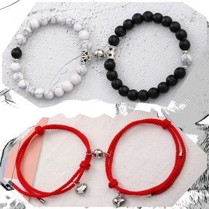 2 Sets of Lovers Distance Magnet Couple Bracelet